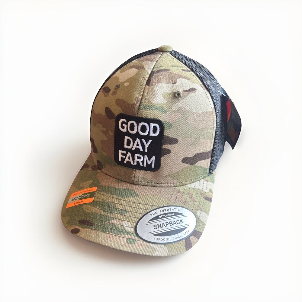 Good Day Farm Camo Mesh Back SnapBack New Hat